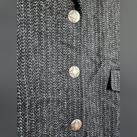 VTG NWT PIONEER WEAR Tooled Leather Wool Duster Jacket Overcoat - Picture 3 of 13